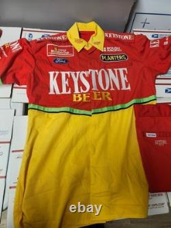 Chemise et pantalon de l'équipe de pit de la bière Roush Keystone authentique Nascar Wally Dallenbach