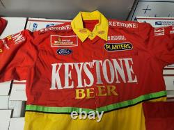 Chemise et pantalon de l'équipe de pit de la bière Roush Keystone authentique Nascar Wally Dallenbach