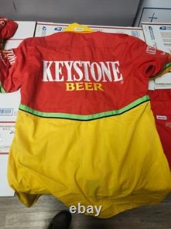 Chemise et pantalon de l'équipe de pit de la bière Roush Keystone authentique Nascar Wally Dallenbach