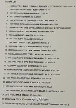 Collection Ultime de Cartes RC NASCAR. Des Premières à Aujourd'hui. Ensemble de 26 Cartes
