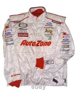 Combinaison de course rare VTG Kenny Wallace Nascar Team utilisée par l'équipe de stand AutoZone Impact