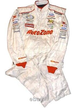 Combinaison de course rare VTG Kenny Wallace Nascar Team utilisée par l'équipe de stand AutoZone Impact