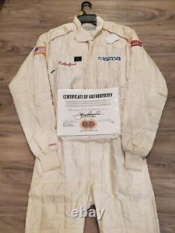 Combinaison de course utilisée par Johnny Rutherford, signée, certificat d'authenticité, collection personnelle, Indy