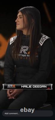Combinaison ignifugée médiatique Hailie Deegan 2023 avec sac, combinaison de course NASCAR SRX assortie