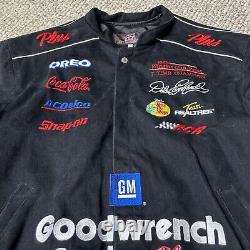Conception JH Veste Dale Earnhardt Sr. Homme XL NASCAR Racing Vintage à Boutons-pression