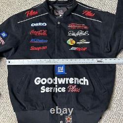 Conception JH Veste Dale Earnhardt Sr. Homme XL NASCAR Racing Vintage à Boutons-pression