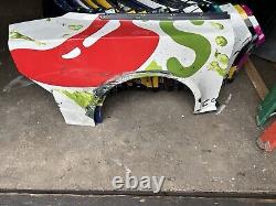 Corey LaJoie #7 2024 WWTR Gateway Chilis Nascar Race Used Quarter Panel #7315<br/><br/> Corey LaJoie #7 2024 WWTR Gateway Chilis Nascar Course Utilisé Quart de Panneau #7315