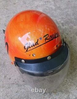 Costume de course vintage des pilotes NASCAR de la marque Glad et casque