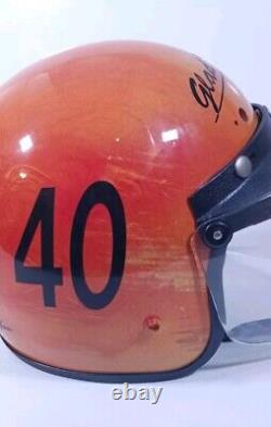 Costume de course vintage des pilotes NASCAR de la marque Glad et casque