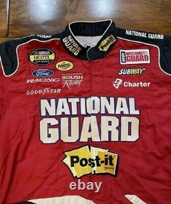Course Utilisé Greg Biffle #16 National Guard Racing Pit Crew Fire Jacket Nascar Rare