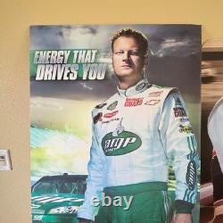 DALE EARNHARDT JR. et SR. Lot de standees en carton promotionnels de 6' à taille réelle NASCAR