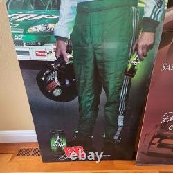 DALE EARNHARDT JR. et SR. Lot de standees en carton promotionnels de 6' à taille réelle NASCAR