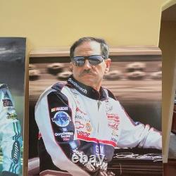 DALE EARNHARDT JR. et SR. Lot de standees en carton promotionnels de 6' à taille réelle NASCAR