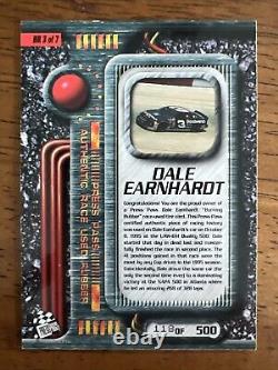Dale Earnhardt 1996 Press Pass Pneu Usé de Course Brûlant 500 Première Partie Jamais Jouée