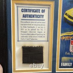 Dale Earnhardt Jr. 2010 Daytona Collage Encadré et Certificat d'Authenticité de Pneus Utilisés en Course rare et difficile à trouver