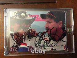 Dale Earnhardt Sr & Richard Petty 1992 Traks Autographe