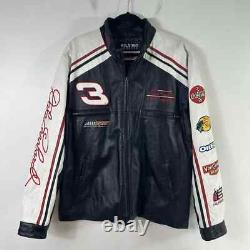 Dale Earnhardt Sr Veste de Course Wilson Leather Chase Authentics #3 NASCAR Grande