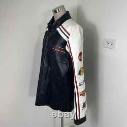 Dale Earnhardt Sr Veste de Course Wilson Leather Chase Authentics #3 NASCAR Grande