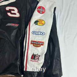 Dale Earnhardt Sr Veste de Course Wilson Leather Chase Authentics #3 NASCAR Grande