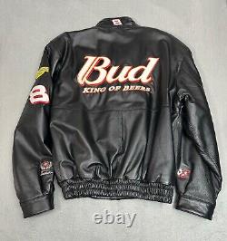 Dale Earnhardt Veste en cuir de course sportive Budweiser Nascar Bomber Sweater Sm