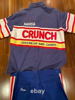 Dale Jarrett Crunch Race Worn Costume D'équipage D'occasion Nascar Autographié