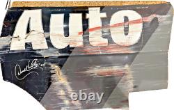 Darrell Waltrip #17 WESTERN AUTO PARTS Feuille Métallique Utilisée en Course Signée 27X18