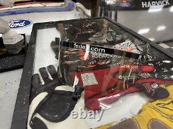 Denny Hamlin #11 2015 Casque de pilote utilisé lors de la course Nascar Fedex Joe Gibbs