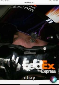 Denny Hamlin, 2014 Fed Ex Express, Joe Gibbs Racing, Signé Casque Stilo +radio
