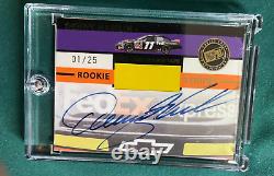 Denny Hamlin Autographié Rookie Stripes # 1/25 Press Pass Vip Racing Rookie Card