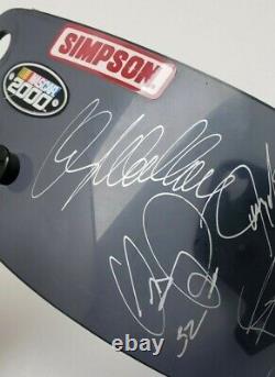 Écran facial utilisé dans la course NASCAR 2000, autographié par SIMPSON Earnhardt Petty.