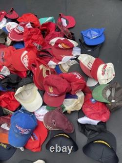 Ensemble de plus de 150 casquettes vintage NASCAR/automobile, conditions variées AUTRES STYLES ÉGALEMENT