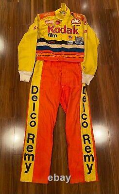 Ernie Irvan Kodak Race Worn Used Firesuit Drivers Costume Nascar 1991 Autographié