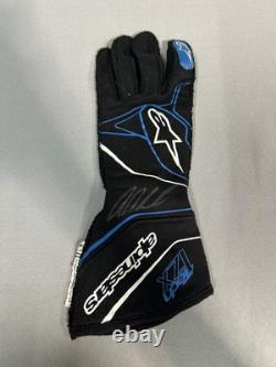 Gant de pilote Nascar Smithfield dédicacé d'Aric Almirola #43 2016
