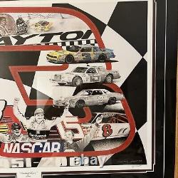 Héritage Earnhardt par Jim Moot Signé #36/9800 LE Impression NASCAR DALE EARNHARDT