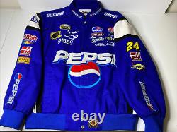 Jeff Gordon Nascar 24 Chase Authentics Pepsi Brodé Veste USA Sz Large