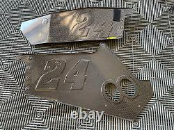 Jeff Gordon Race Utilisé Carbon Fiber Seat Leg Braces NASCAR Hendrick Motorsports