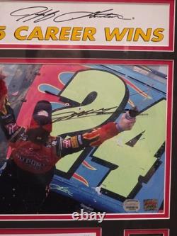 Jeff Gordon Signé Souvenirs Montés 85 Victoires en Carrière avec Pneu Utilisé en Course COA