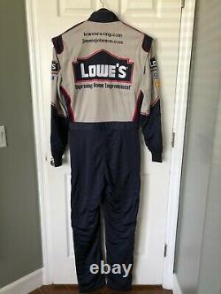 Jimmie Johnson Race Worn Pilotes Utilisé Costume De Feu Nascar Lowes 7x Champ