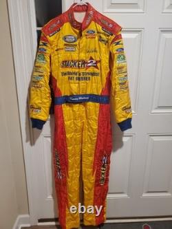 Kenny Wallace Combinaison de Course NASCAR Utilisée Signée Autographiée Stacker 2 COMBINAISON DE PILOTE