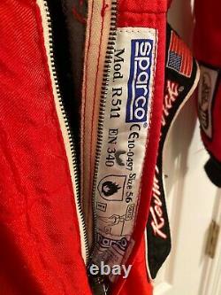 Kevin Harvick Race Nascar Worn Pilotes Utilisé Costume De Feu Budweiser Rcr Racing