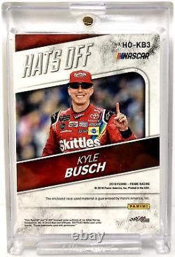 Kyle Busch 2018 Panini Prime Racing Chapeaux Haut Bouton 1/1 Skittles