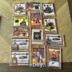 Lot de 13 cartes NASCAR 2009 autographes et reliques Kenseth Edwards Hamlin Waltrip