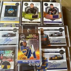 Lot de 13 cartes NASCAR 2009 autographes et reliques Kenseth Edwards Hamlin Waltrip
