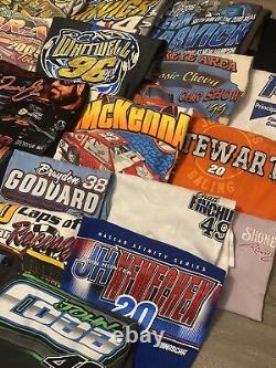 Lot de 27 T-shirts NASCAR Racing d'occasion avec impression aléatoire, idéal pour la revente #2