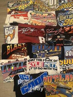 Lot de 27 T-shirts NASCAR Racing d'occasion avec impression aléatoire, idéal pour la revente #2