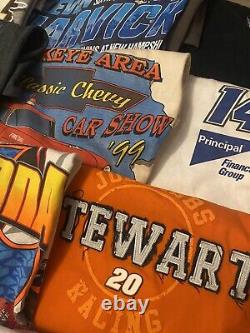 Lot de 27 T-shirts NASCAR Racing d'occasion avec impression aléatoire, idéal pour la revente #2