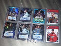 Lot de cartes de course automobile Panini Nascar 74x insérées parallèles relics numéro de série # SP