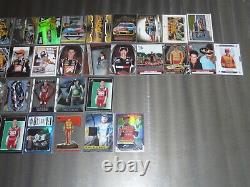 Lot de cartes de course automobile Panini Nascar 74x insérées parallèles relics numéro de série # SP