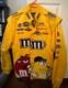 M&m Équipe De Course Nascar 38 Elliot Sadler Veste Jaune En Tissu M Chase Authentique