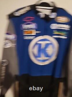 Mike Skinner Combinaison de Piste Utilisée par l'Équipe de Stand de la Série Busch Nascar Kobalt Lowes RARE